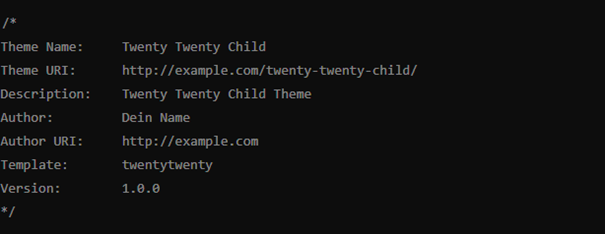 Child Theme CSS